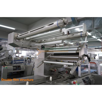 SZ-602W reciprocating cutter base Up film structure flow type packing machine' />