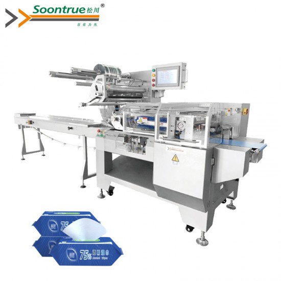 Frozen product /Wet tissus/Fruit and vegetable reciprocating cutter base flow type packing machine