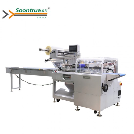 SZ-280W Reciprocating Cutter Base UP Film Structure Flow Type Packing Machine